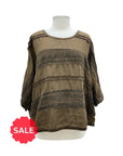 Cynthia Ashby SHORT SLEEVE STRIPE TOP - Originally $259