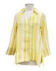 Foil LONG SLEEVE LINEN COLLAR BLOUSE