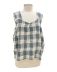 Jaded Gypsy GINGHAM WEAVING ABOUT TANK