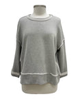 Chalet LONG SLEEVE CREW MIX FABRIC VIDA TOP