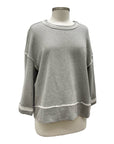 Chalet LONG SLEEVE CREW MIX FABRIC VIDA TOP