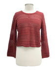 Foil LONG SLEEVE WOVEN PULLING STRING SWEATER