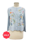 Ivko EMBROIDERED FLORAL CARDI SWEATER - Originally $269