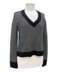 Michael Stars STRIPE V NECK SWEATER - Originally $198