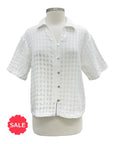 Foil SHORT SLEEVE BUTTON BLOUSE - Originally $129