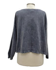 Krista Larson CROP EMBROIDERED GARDEN TEE