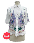 Johnny Was LINEN KIMONO SHORT SLEEVE SHIRT - Originally $225
