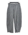 Fenini PLEAT BLACK WHITE CHECK PANT - Originally $125
