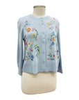 Ivko EMBROIDERED FLORAL CARDI SWEATER