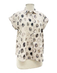 Habitat CAP SLEEVE DOT SHIRT LINEN