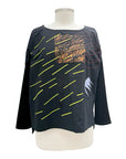 Andrea Geer CROP LONG SLEEVE CRINKLE TOP