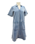 Foil SHORT SLEEVE JEAN DRESS