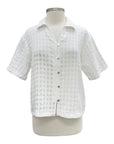 Foil SHORT SLEEVE BUTTON BLOUSE - Originally $129