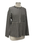 Fenini BLACK & WHITE STRIPE PANEL TOP - ORIGINALLY $99