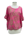 Blueberry VOILE BATIK SHORT SLEEVE BLOUSE