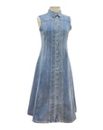 Foil LONG JEAN TANK DRESS