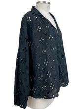 Load image into Gallery viewer, Suzy D London EYELET ARTIST SHEER BLOUSE - ORIGINALLY $93
