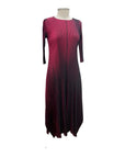 Vanite 3/4 SLEEVE PLEAT OMBRE DRESS