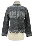 Foil TUSSLE ZIGZAG MOCK SWEATER