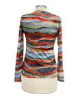 Foil PRINT MESH WRAP TOP
