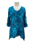 Oh My Gauze SCOOP RUSCH SLEEVE TOP ARTY