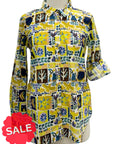 Foil LONG SLEEVE PRINT BLOUSE - Originally $115