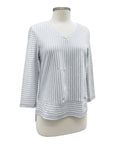 Escape by Habitat STRIPE EASY V NECK TEE SAN BARBARA