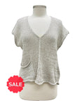 Red Thread V NECK CAP SEEVE SWEATER - Originally $359