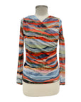 Foil PRINT MESH WRAP TOP