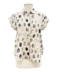 Habitat CAP SLEEVE DOT SHIRT LINEN