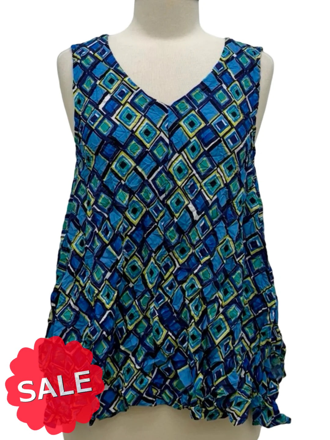 Olivia by Habitat BIAS CUT TANK - Originally $109 🔵
