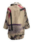 Ozai N Ku MOCK NECK PRINT TOP