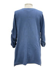 Oh My Gauze SCOOP RUSCH SLEEVE TOP ARTY