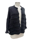 Ozai N Ku BUTTON CARDI RIB KNIT