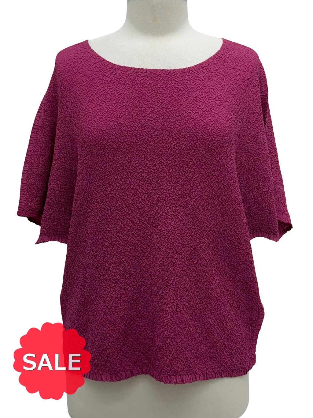 Vanité SHORT SLEEVE PEBBLE BLOUSE - ORIGINALLY $110 🔵