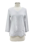 Escape by Habitat STRIPE EASY V NECK TEE SAN BARBARA
