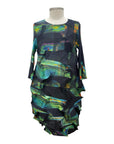 Vanite LONG SLEEVE ACCORDION DRESS