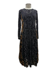 Alembika CREW CUT VELVET DRESS WITH SLIP