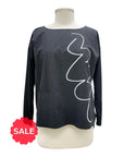 Andrea Geer CROP LONG SLEEVE CRINKLE TOP - Originally $199