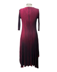Vanite 3/4 SLEEVE PLEAT OMBRE DRESS