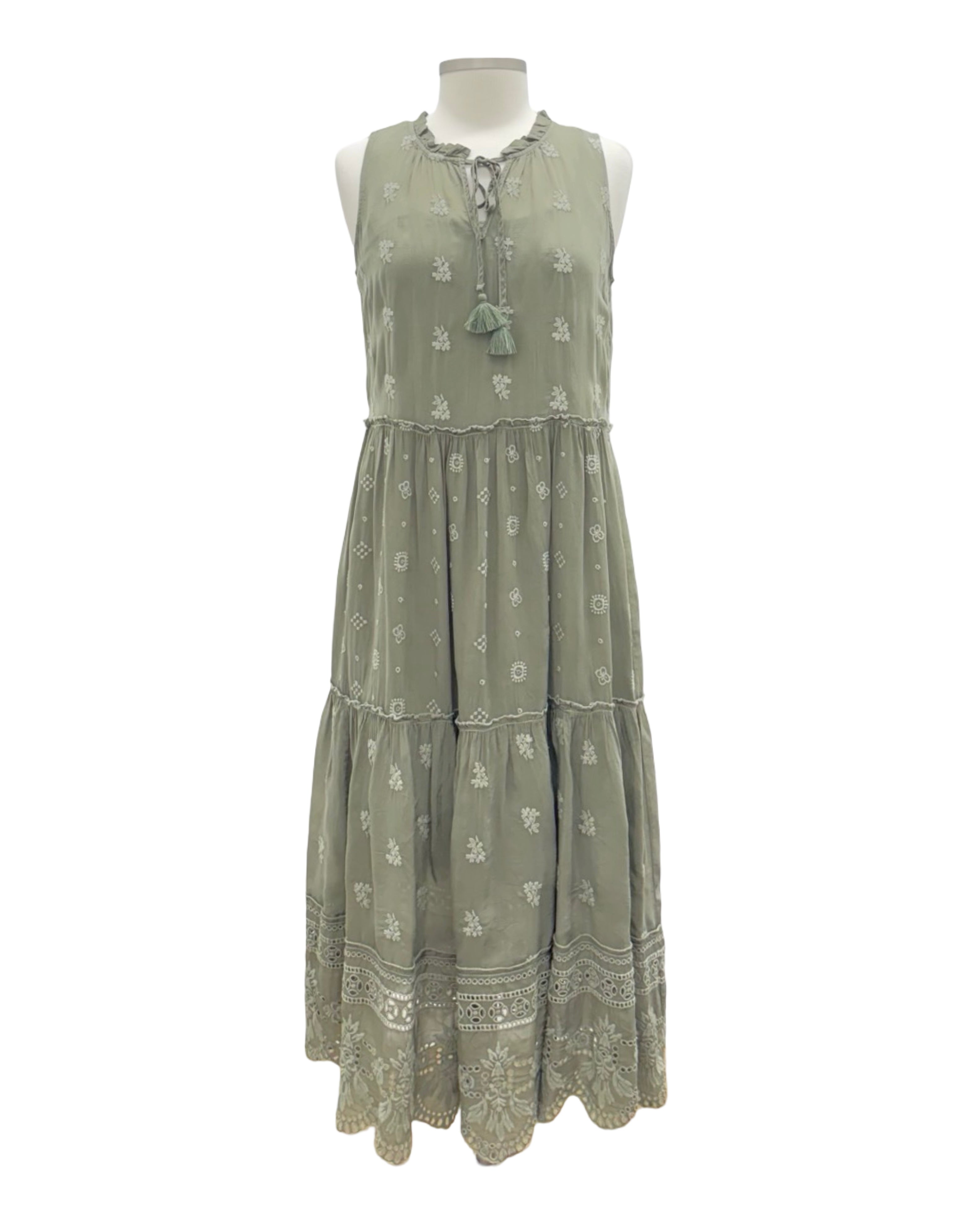 johnny was solia paneled midi dress Johnny Was SUSILA MIDI TIER DRESS – Marigold Clothing