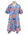 Foil SHORT SLEEVE COLLAR DRESS