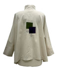 M Squared PATCH MANDARIN BLOUSE