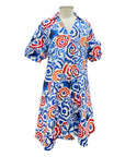 Foil SHORT SLEEVE COLLAR DRESS