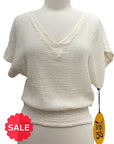 Oh My Gauze SHORT SLEEVE RUSCH BAND TOP - Originally $69