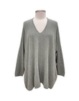Amazing OVERSIZE DEEP V SWEATER MIKA