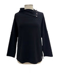 Eleven Stitch by Gerties RIB KNIT SNAP TURTLENECK TOP