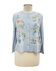 Ivko EMBROIDERED FLORAL CARDI SWEATER