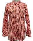 Foil LONG SLEEVE PRINT BLOUSE - Originally $115