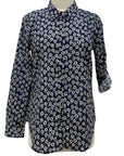 Foil LONG SLEEVE PRINT BLOUSE - Originally $115